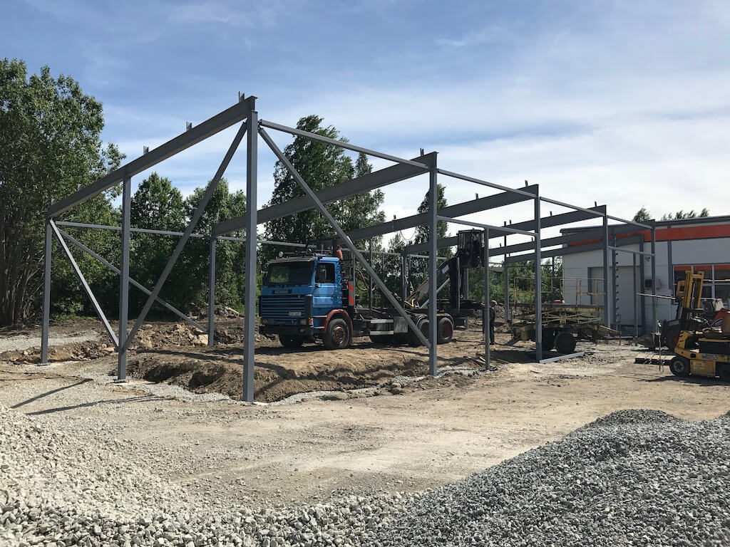 Metal structure project for a new warehouse